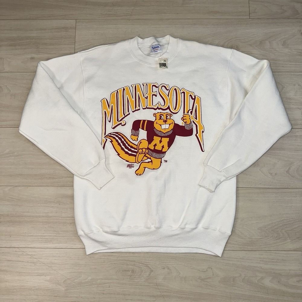 Vintage 90s Minnesota Golden Gophers Crewneck Sweatshirt Size‎ Medium NCAA New